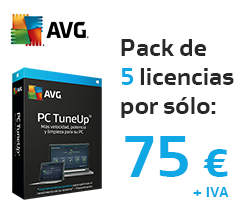 PACK 5 AVG PC TuneUp 1 PC (1 año) pack_5_pctu